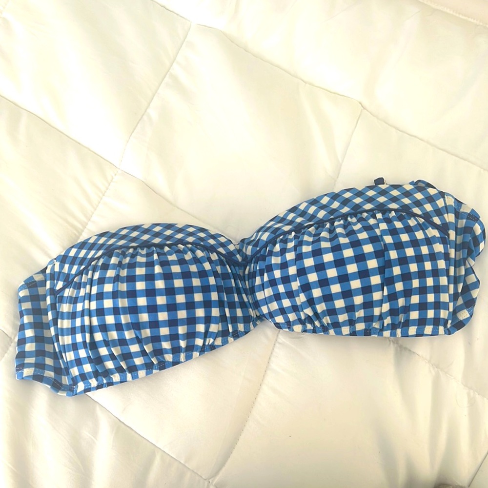 Lauren James blue gingham bandeau top